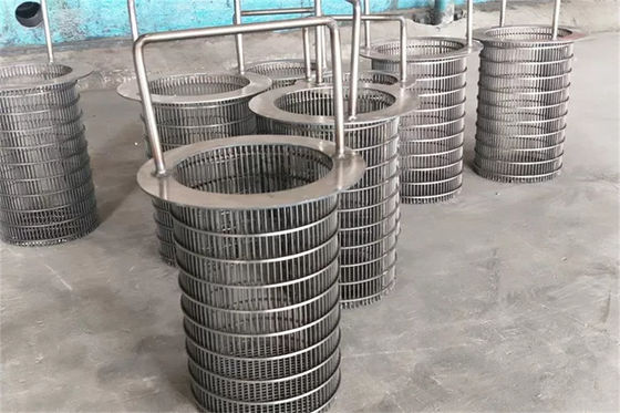 Rückseite backen Erröten-Trommelsieb-Trommel-Keil-Draht zylinderförmiges OD450 x 500mm
