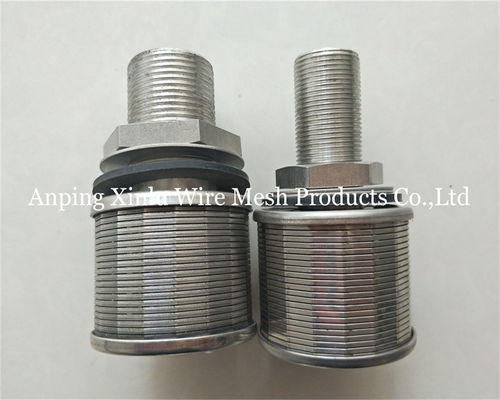 Edelstahl-Keildraht Johnson Bottom Strainer Nozzle 1Ton 100N 57mm mit Filter-Präzision 50-300μm