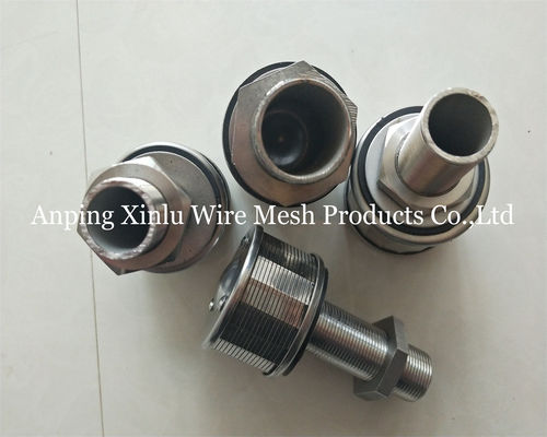 Edelstahl-Keildraht Johnson Bottom Strainer Nozzle 1Ton 100N 57mm mit Filter-Präzision 50-300μm