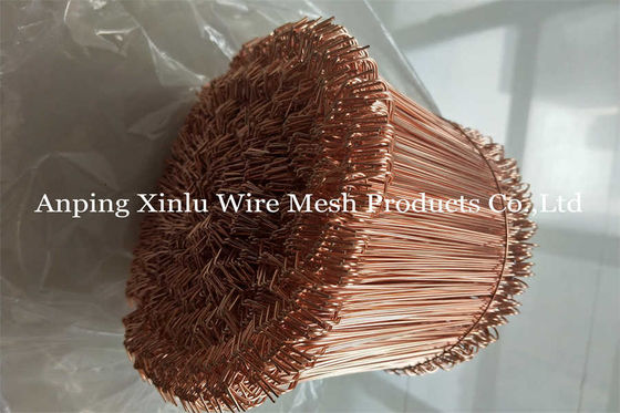 Double Loop Tie Wire - Bundle Verpackung 14cm Länge Garten 1,2mm Weich Kupfer beschichtet 20GA BWG22 Bindung Loop Tie Wire