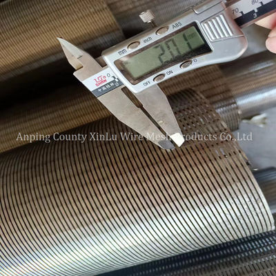 Precision Wedge Wire Kontinuierliche Schlitze Sandkontrollbildschirme Geschweißte Bafflerringe Verbindung