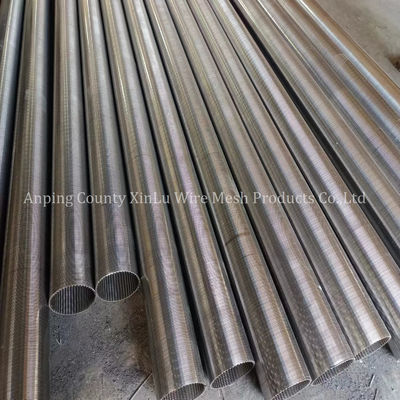 Precision Wedge Wire Kontinuierliche Schlitze Sandkontrollbildschirme Geschweißte Bafflerringe Verbindung