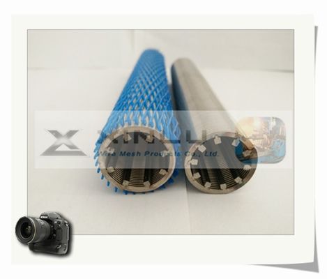 V-Form Draht wickelte Schirme geschweißtes 316L SS kerbte Durchmesser des Rohr-50 des Mikrometer-33mm ein