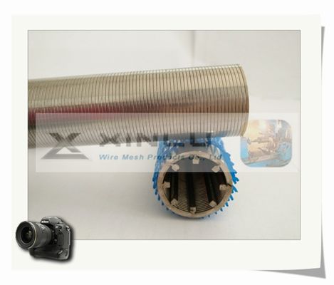 V-Form Draht wickelte Schirme geschweißtes 316L SS kerbte Durchmesser des Rohr-50 des Mikrometer-33mm ein