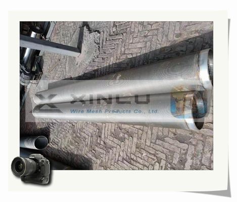 Trapezoider Draht eingewickeltes Wasser-Brunnenfilter-Rohr SS304 SS316L mit Faden-Gelenk