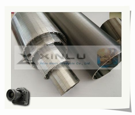 Runden-Rohr kerbte des Edelstahl-304 316L Siebfilter des Draht-V