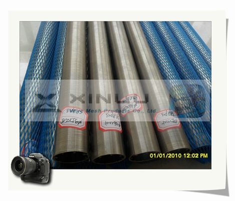 Runden-Rohr kerbte des Edelstahl-304 316L Siebfilter des Draht-V