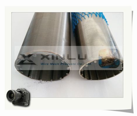 Runden-Rohr kerbte des Edelstahl-304 316L Siebfilter des Draht-V