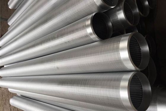 V-förmiges 219mm Keil-Draht-Filterrohr schweißte Edelstahl ganz 304 ringsum Schläuche