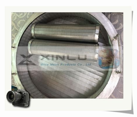 Draht-Filterrohr SS 316L 60mm Durchmesser-V zwängen Draht-Schirm-Rohr