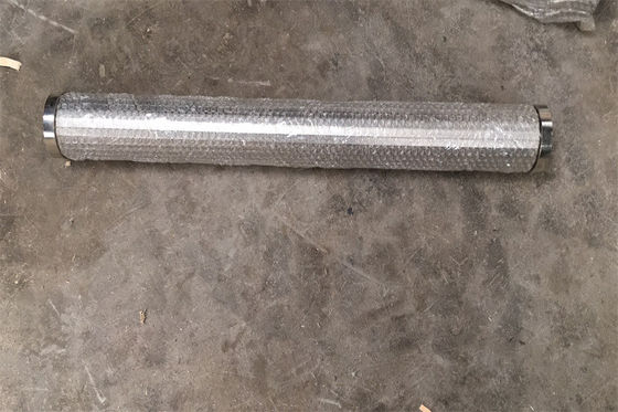 V-Draht-Duplexstahlrohr SS316L wickelte Rohr-Brunnenfilter 0,1 - 30mm der Schlitz ein