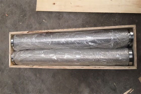 V-Draht-Duplexstahlrohr SS316L wickelte Rohr-Brunnenfilter 0,1 - 30mm der Schlitz ein