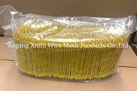 Gelber Kunststoff Doppelschleife 380mpa 16GA SAE1008 PVC-beschichtete Rebar Doppelschleife