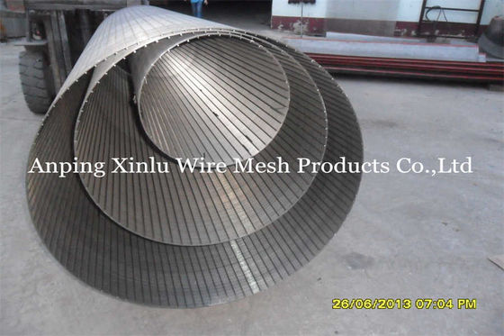 Ununterbrochene gekerbte Öffnung Edelstahl-Vee Wire Screen Basket Withs