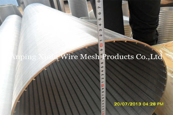 Ununterbrochene gekerbte Öffnung Edelstahl-Vee Wire Screen Basket Withs