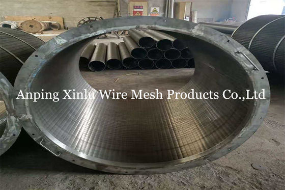 SS zwängen Draht-Trommelsieb Johnson Cylinder Basket Diameter 500 X lang 600mm